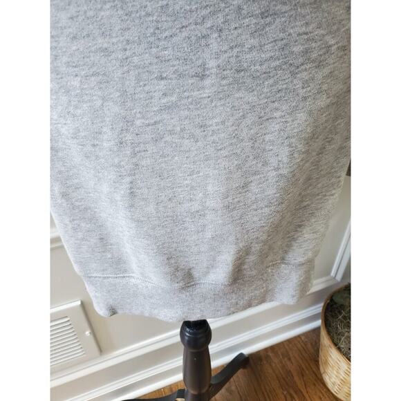 Xersion Women Solid Gray Polyester Cold Shoulder Sleeve Knee Length Dress Size L - Picture 4 of 11